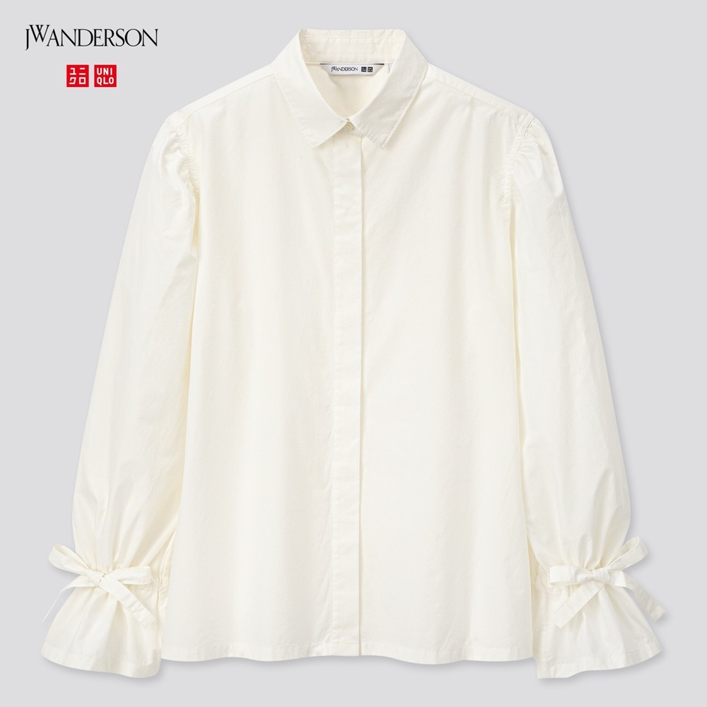 NWT Uniqlo X JWAnderson Gathered Long-Sleeve Shirt